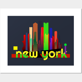 New York - Trendly Modern Flat Art Design Posters and Art